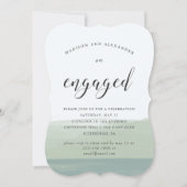 Invitation Partie de l'engagement Mariage de l'aquarelle (Devant)