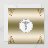 Invitation Partie de l'infirmière de la RN | Cérémonie d'épin (Dos)