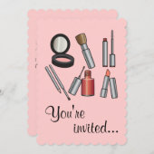 Invitation Partie de maquillage (Devant / Derrière)