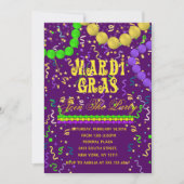 Invitation Partie de mardi gras (Devant)
