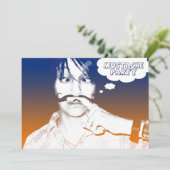 Invitation partie de moustache : staches comiques (Debout devant)