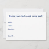 Invitation partie de moustache : staches comiques (Dos)