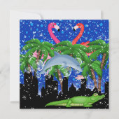 Invitation Partie de paradis dans les lumières lumineuses de (Devant)