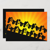 Invitation partie de patin : rayons de coucher du soleil (Devant / Derrière)