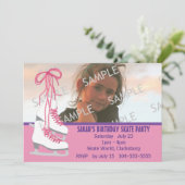 Invitation Partie de patinage de glace de la fille (Debout devant)