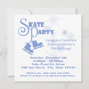 Invitation Partie de patinage sur glace
