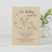 Invitation Partie de patinage sur glace (Debout devant)