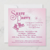 Invitation Partie de patinage sur glace (Devant)