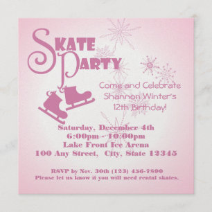 Invitation Partie de patinage sur glace