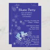 Invitation Partie de patinage sur glace (Devant / Derrière)