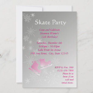 Invitation Partie de patinage sur glace