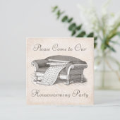 Invitation Partie de pendaison de crémaillère victorienne (Debout devant)