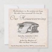 Invitation Partie de pendaison de crémaillère victorienne (Dos)