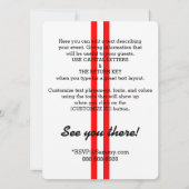 Invitation Partie de performance surchargée personnalisée (Dos)