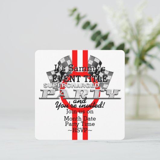 Invitation Partie de performance surchargée personnalisée (Debout devant)