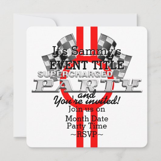 Invitation Partie de performance surchargée personnalisée (Devant)