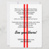 Invitation Partie de performance surchargée personnalisée (Dos)