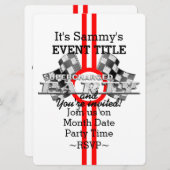 Invitation Partie de performance surchargée personnalisée (Devant / Derrière)