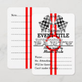 Invitation Partie de performance surchargée personnalisée (Devant / Derrière)