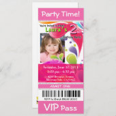 Invitation Partie de photo de billet d'événement de passage (Devant / Derrière)