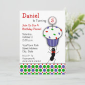 Invitation Partie de pique-nique de l'anniversaire des (Debout devant)