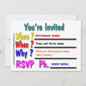 Invitation Partie de pizza d'obtention du diplôme ! ! ! ! (Dos)