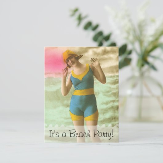 Invitation Partie de plage (Debout devant)