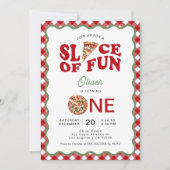 Invitation Partie De Plaisir | Pizza Wavy 1er anniversaire (Devant)