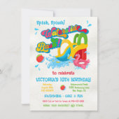 Invitation Partie de pool de toboggans BIrthday Bash (Devant)
