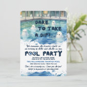 Invitation Partie de pool éffrayante (Debout devant)