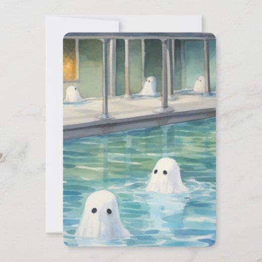 Invitation Partie de pool éffrayante (Dos)