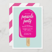 Invitation Partie de Popsicle (Devant / Derrière)