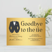 Invitation Partie de retrait de la Cravate noire en or (Debout devant)
