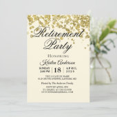 Invitation Partie de retrait de la Parties scintillant d'or m (Debout devant)