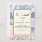 Invitation Partie de retrait de l'aquarelle Abstraite contemp (Devant)