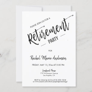 Invitation Partie de retrait de script simple minimaliste per