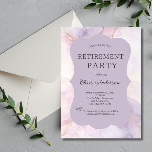 Invitation Partie de retrait du marbre rose pourpre