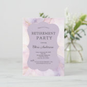 Invitation Partie de retrait du marbre rose pourpre (Debout devant)