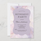 Invitation Partie de retrait du marbre rose pourpre (Devant)