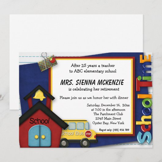 Invitation Partie de retraite (Devant / Derrière)