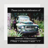 Invitation Partie de retraite antique de camion (Devant / Derrière)
