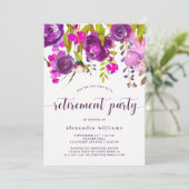 Invitation Partie de retraite assez pourpre des fleurs | (Debout devant)