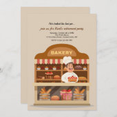 Invitation Partie de retraite Baker (Devant / Derrière)