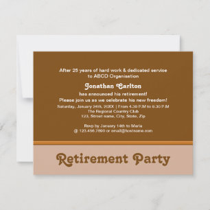 Invitation Partie de retraite brunoise