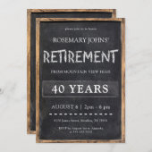 Invitation Partie de retraite de l'enseignant en tableau de b (Devant / Derrière)