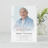 Invitation Partie de retraite de superposition photo personna (Debout devant)