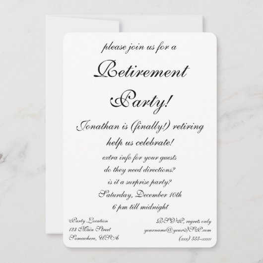 Invitation Partie de retraite des gratte-ciels de constructio (Dos)