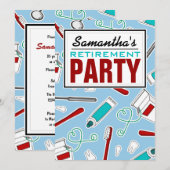 Invitation Partie de retraite d'hygiéniste dentaire/dentiste (Devant / Derrière)