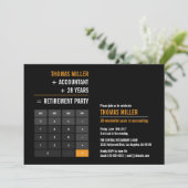 Invitation Partie de retraite du calculateur financier (Debout devant)