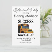 Invitation Partie de retraite du conducteur d'autobus scolair (Debout devant)